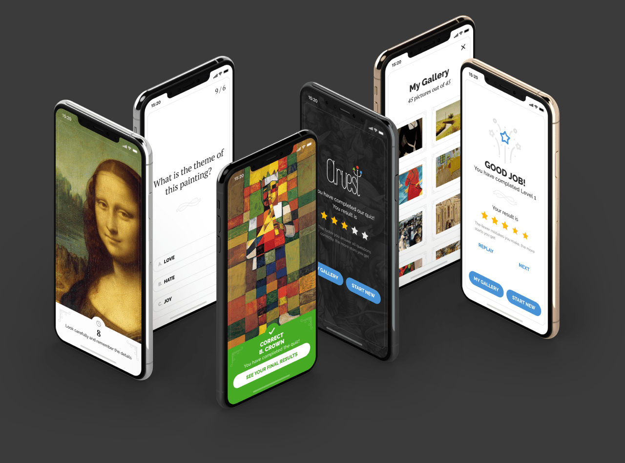 Arvest - Art Quiz Game. Guess the famous painting by seeing part of it