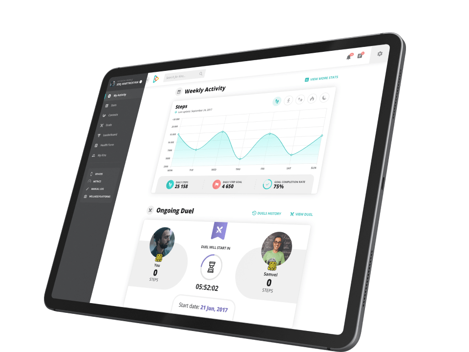 inKin Corporate Wellness Web Platform