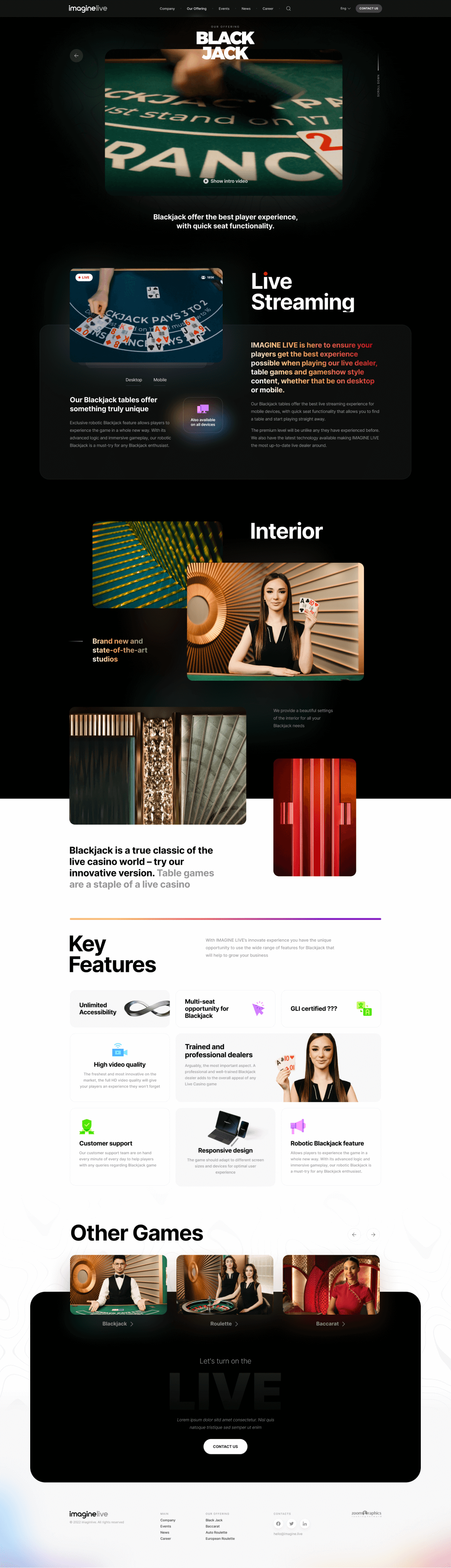 ImagineLive. Leading provider of live dealer games