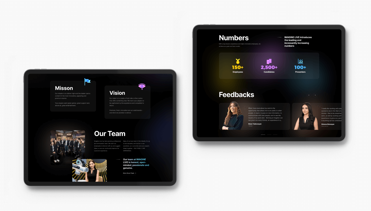 ImagineLive. Leading provider of live dealer games